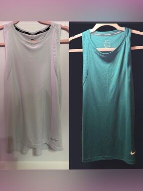 1 NIKE WOMENS DRY MILER TANK & 1 NIKE RUNNING GREEN size M